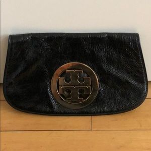 Tory Burch Black Patent Clutch